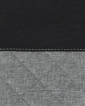 Muestra de Acolchado Negro y Gris Jaspeado